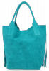 Dámská kabelka shopper bag Vittoria Gotti tyrkysová VPOS9